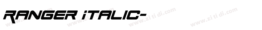 Ranger Italic字体转换